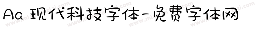 Aa 现代科技字体字体转换